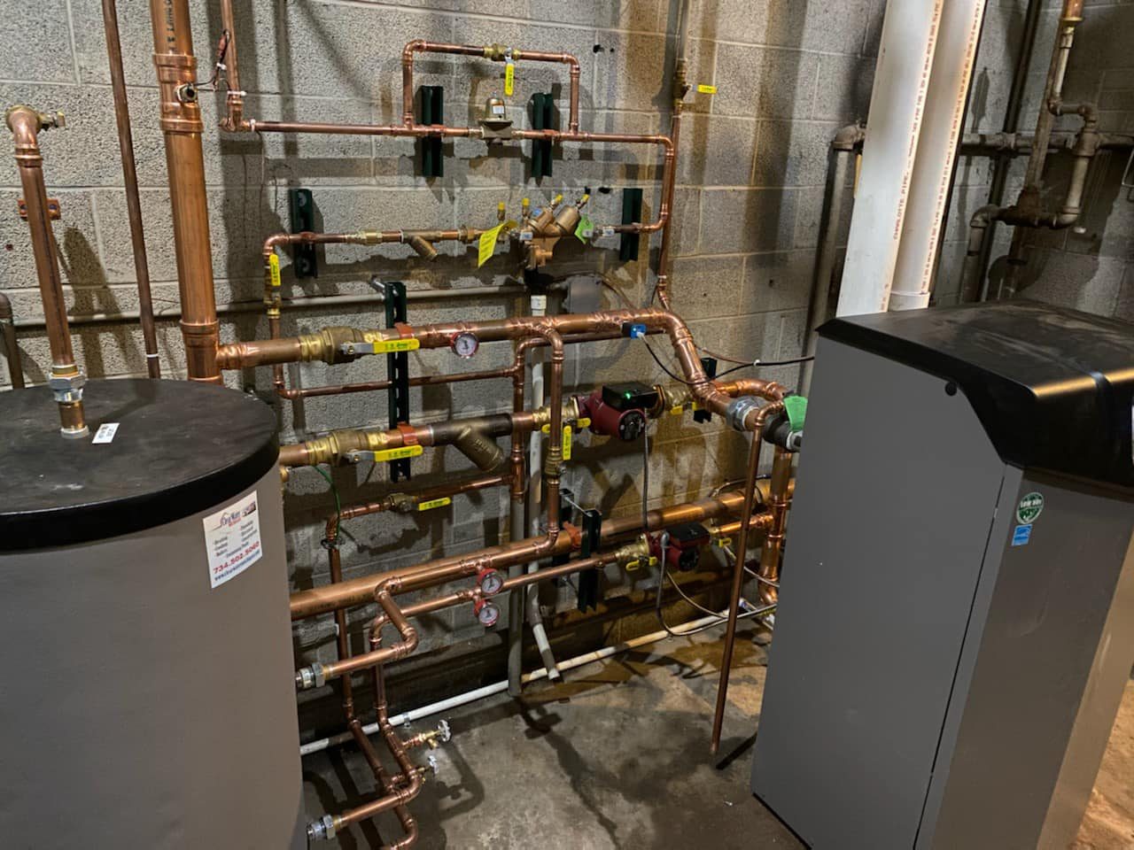 Boiler and mechanical piping